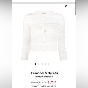 Alexander Mcqueen knitted cardigan Small